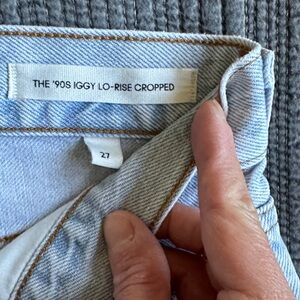 Denim Forum Light Blue Cropped Jeans